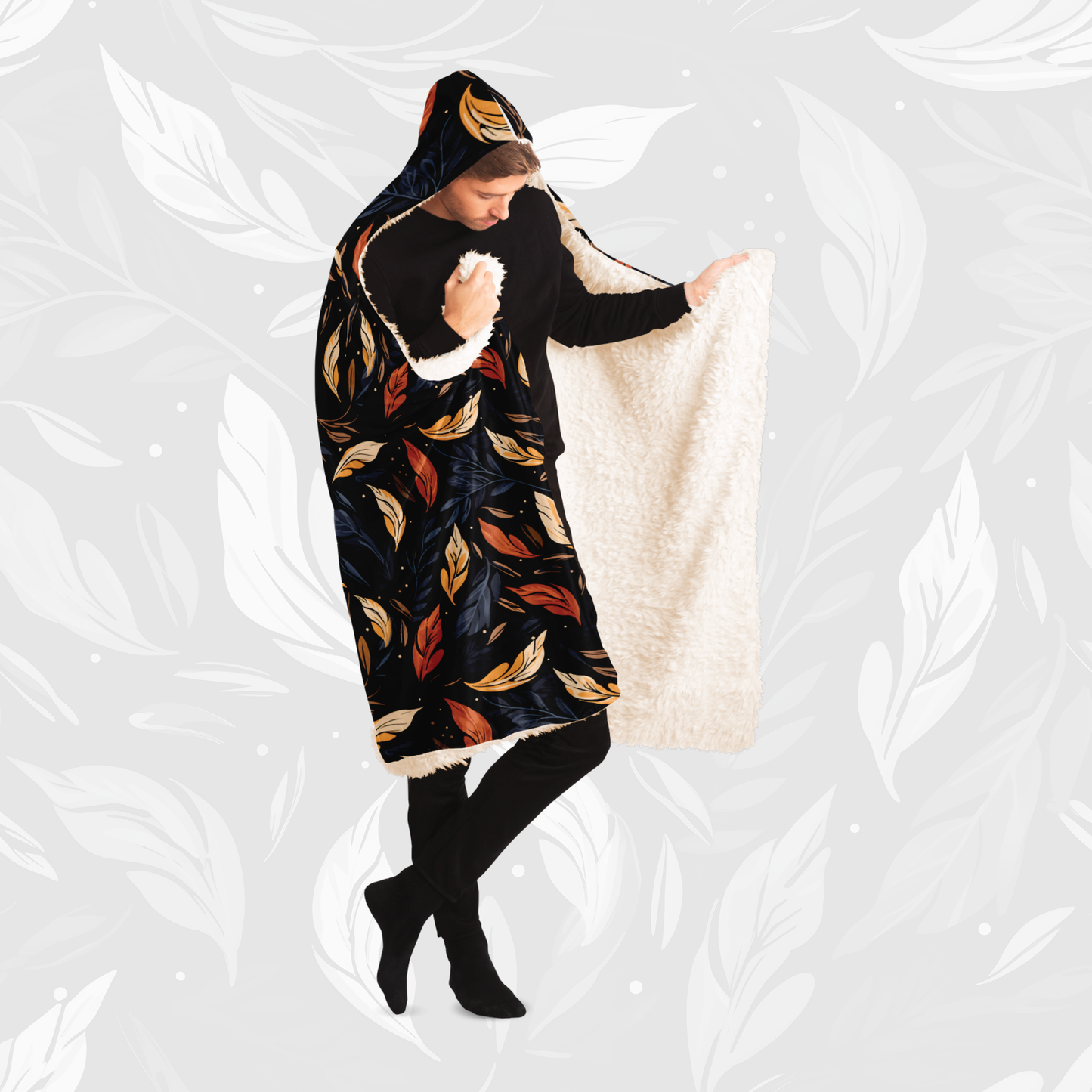 Hooded Blanket (Leafy Cascade)