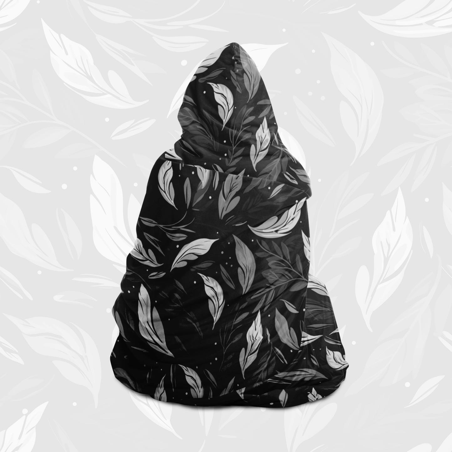 Hooded Blanket (Leafy Cascade - Black)