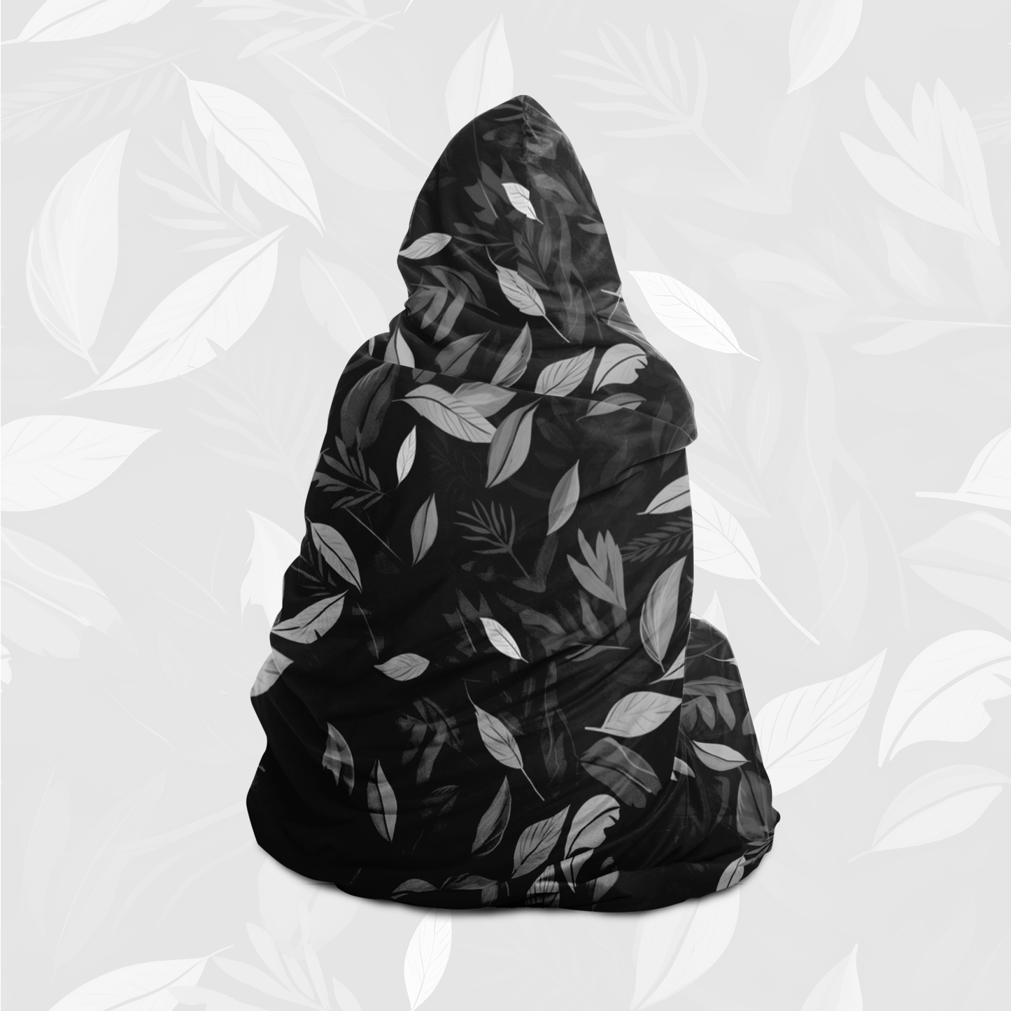 Hooded Blanket (Leaves of Fury - Black)