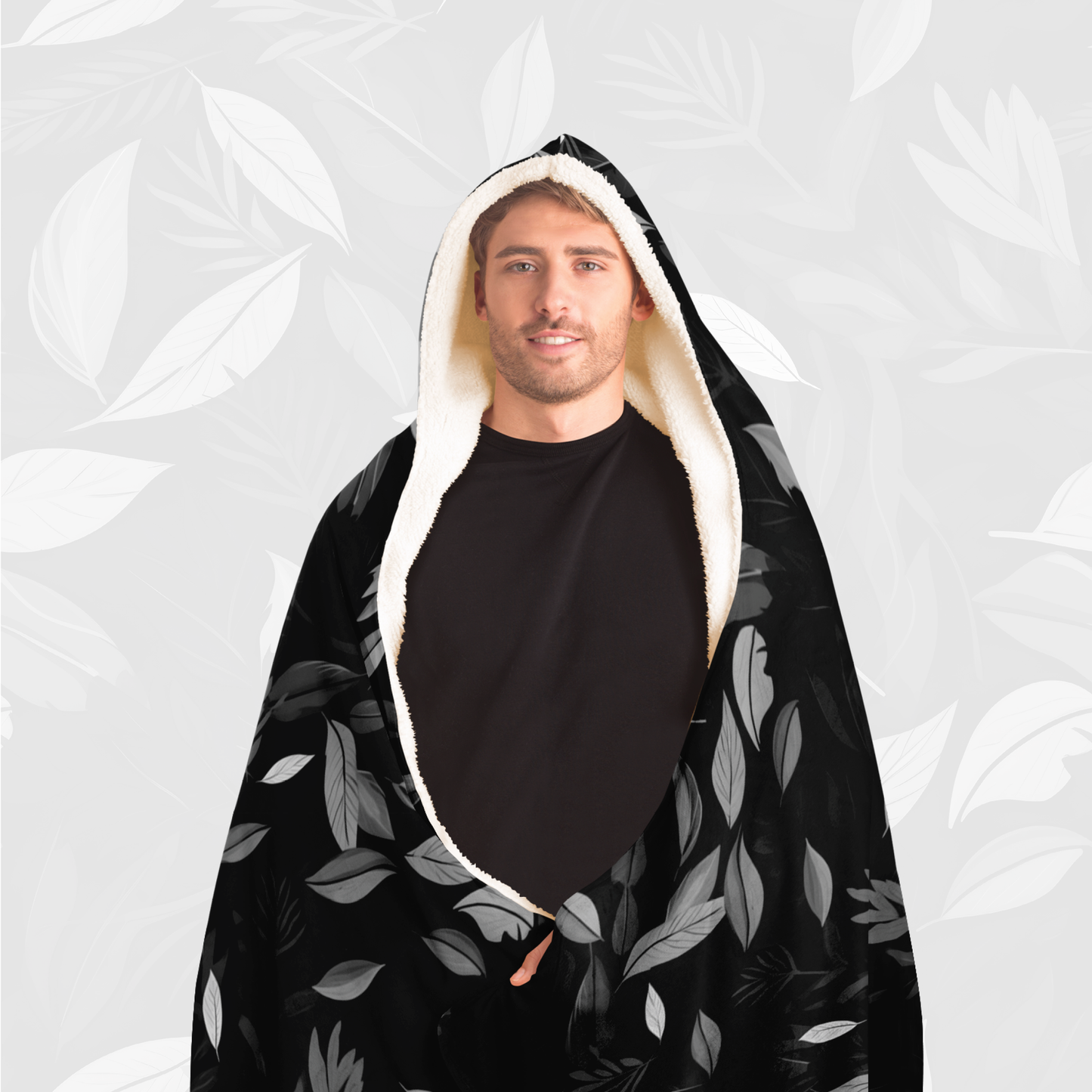 Hooded Blanket (Leaves of Fury - Black)