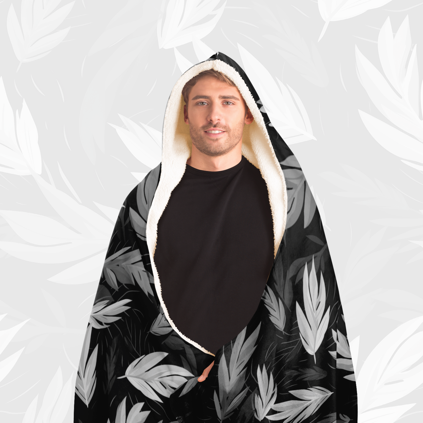 Hooded Blanket (Nature Harmony - Black)