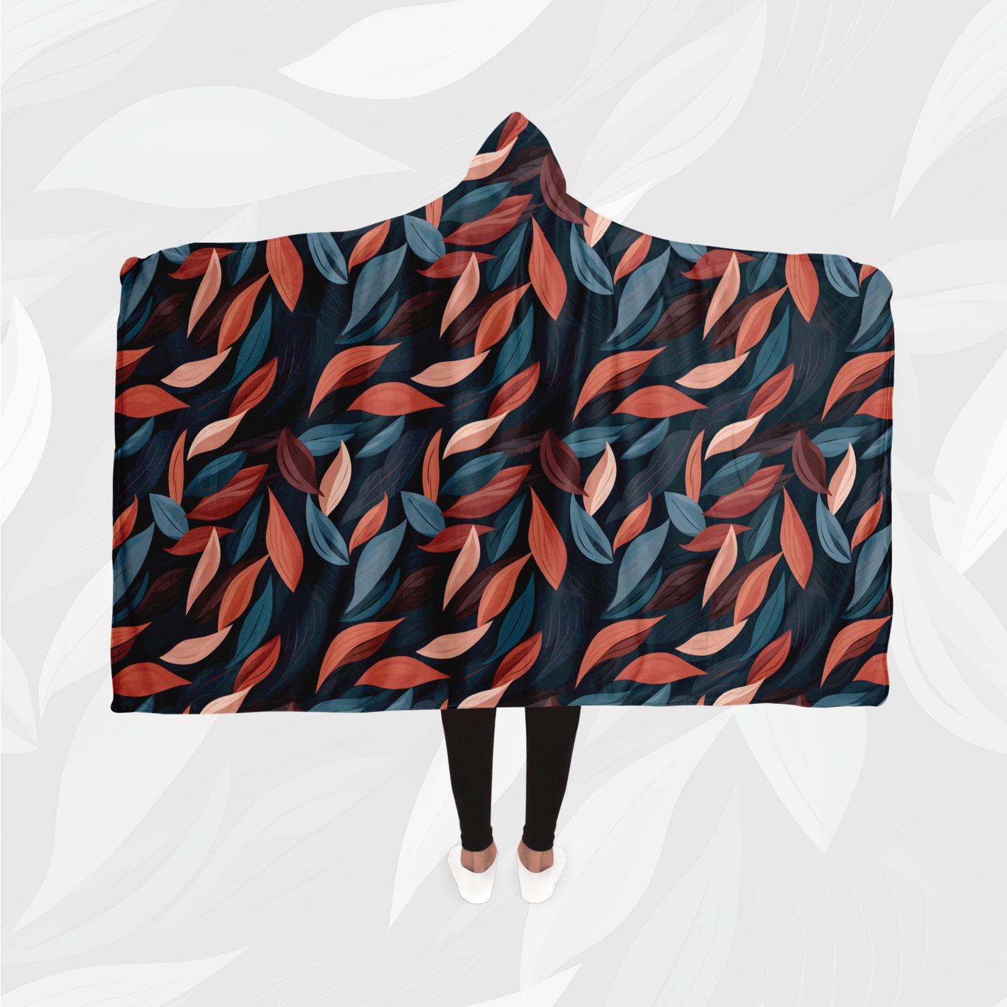 Hooded Blanket (Vivid Leaves)