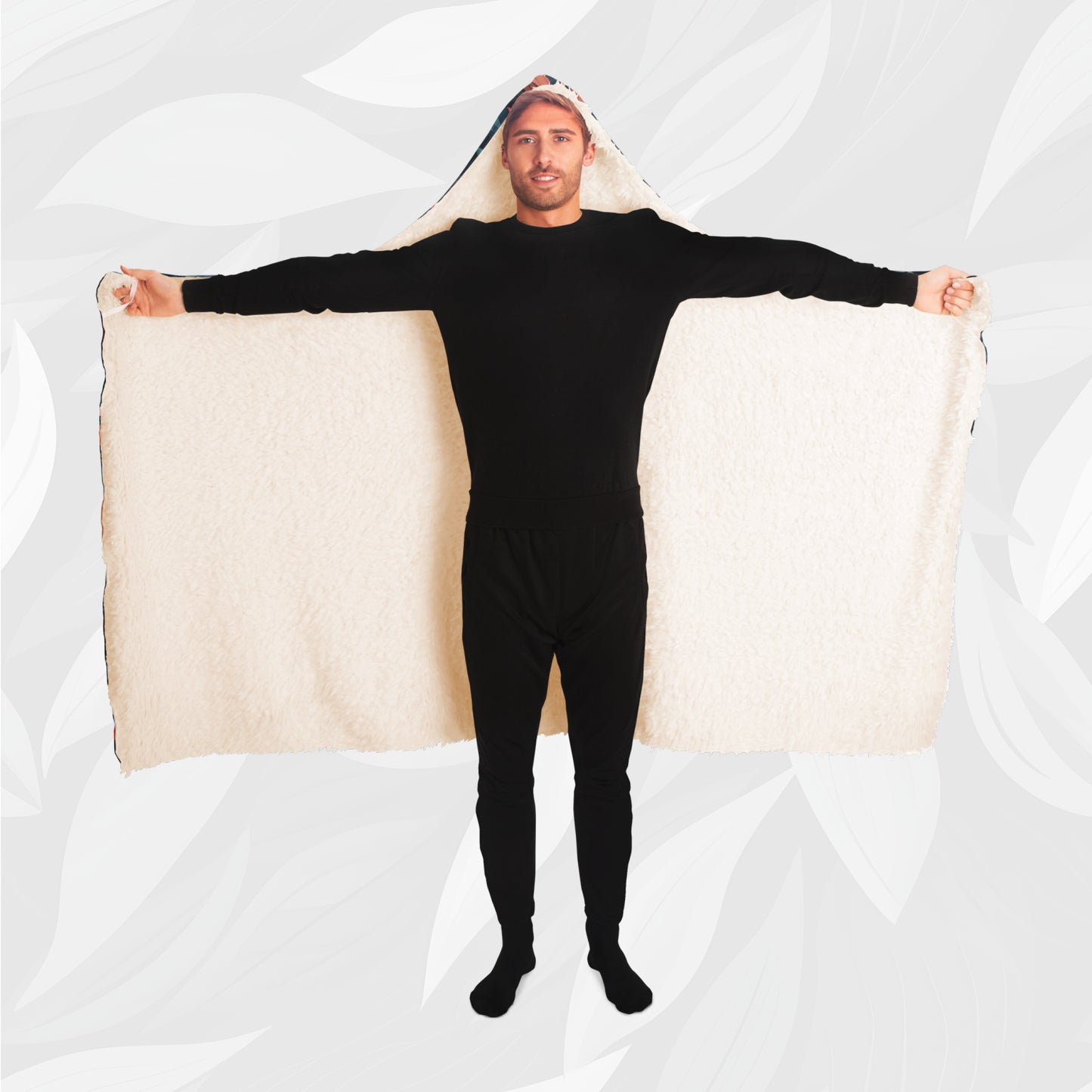 Hooded Blanket (Vivid Leaves)
