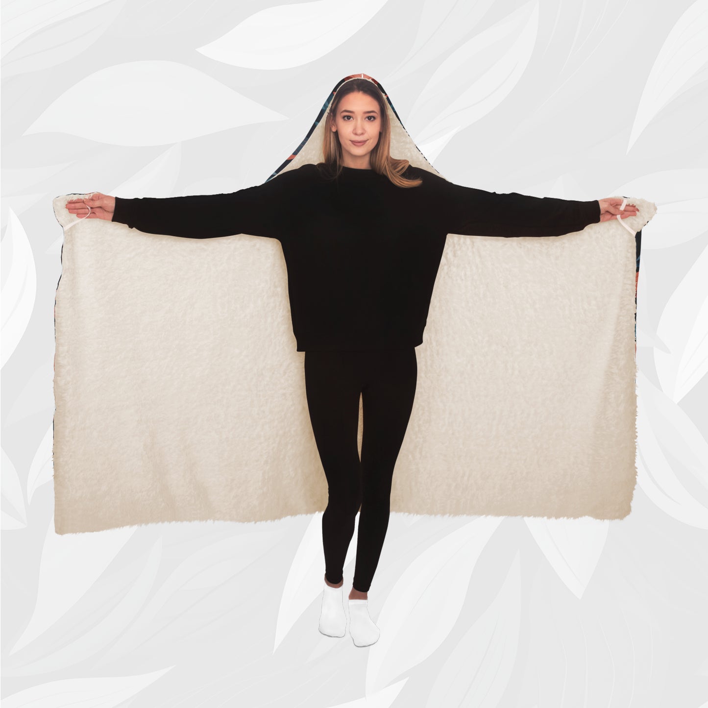 Hooded Blanket (Vivid Leaves)