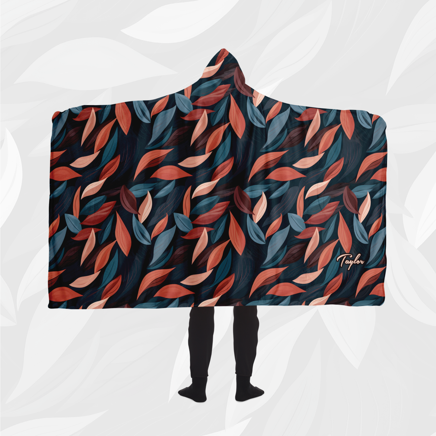 Hooded Blanket (Vivid Leaves)