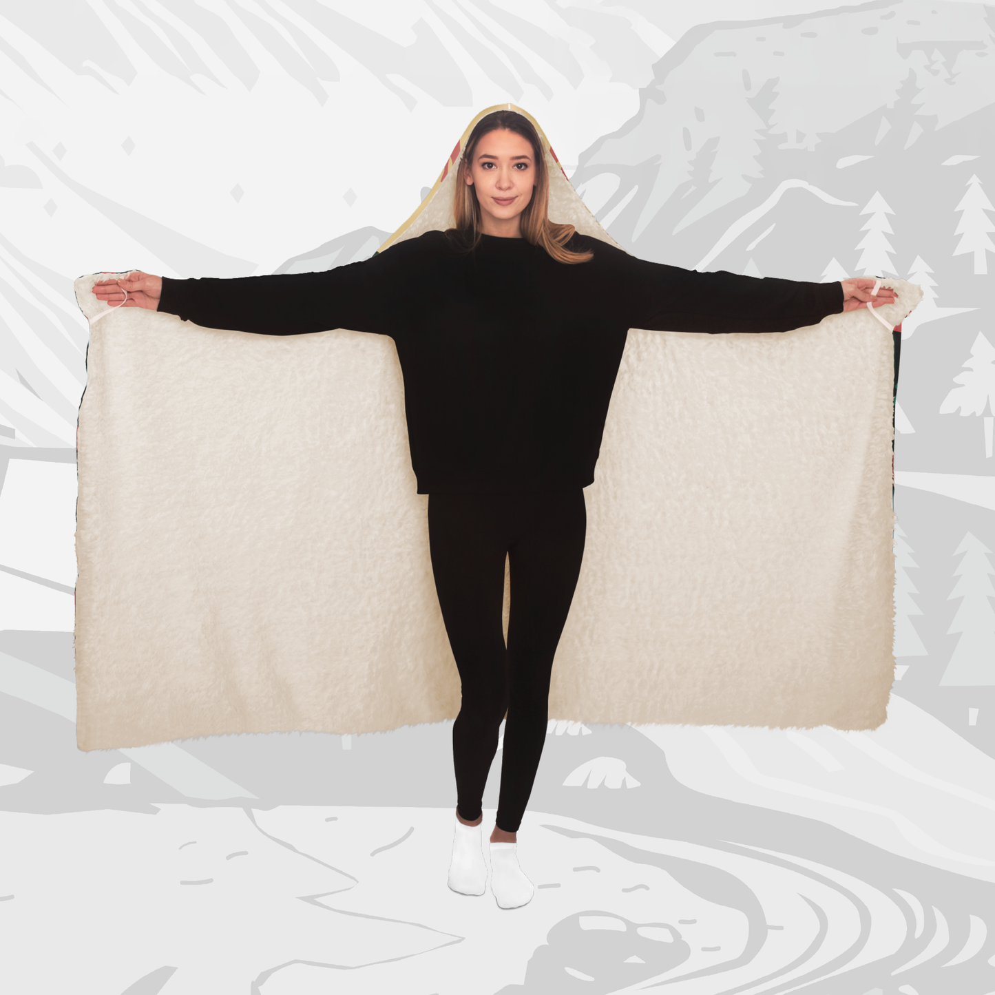 Hooded Blanket (Vibrant Adventure)