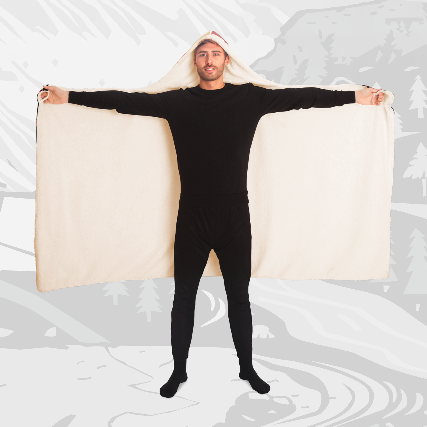 Hooded Blanket (Vibrant Adventure)