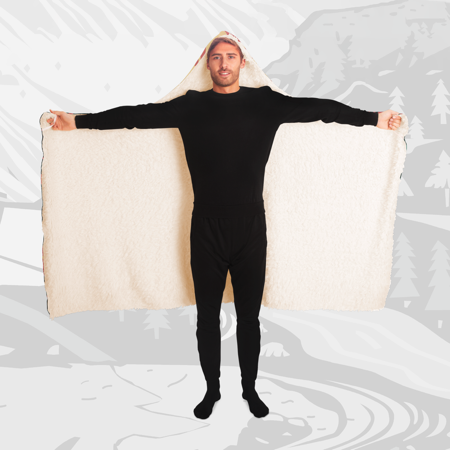 Hooded Blanket (Vibrant Adventure)
