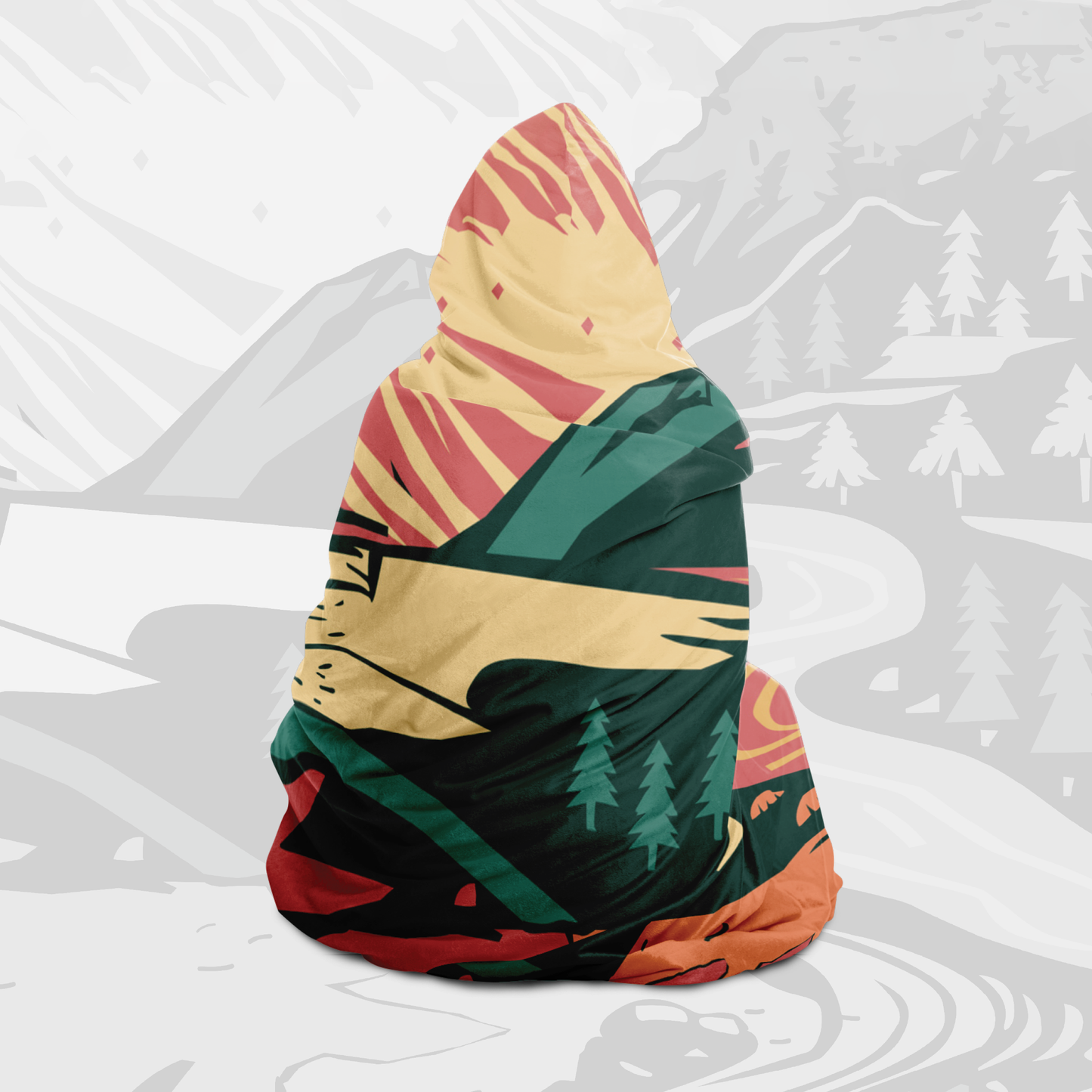 Hooded Blanket (Vibrant Adventure)