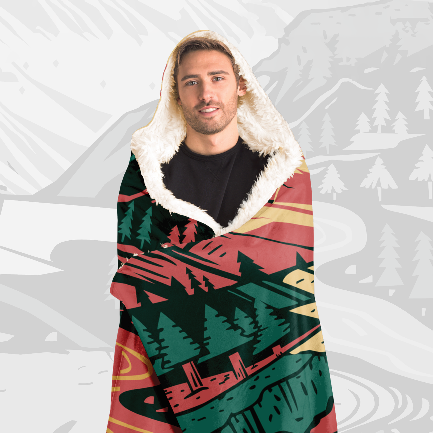 Hooded Blanket (Vibrant Adventure)