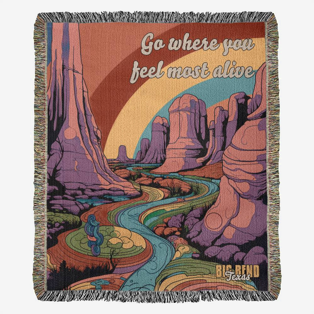 Woven Throw Blanket (Big Bend, Texas)