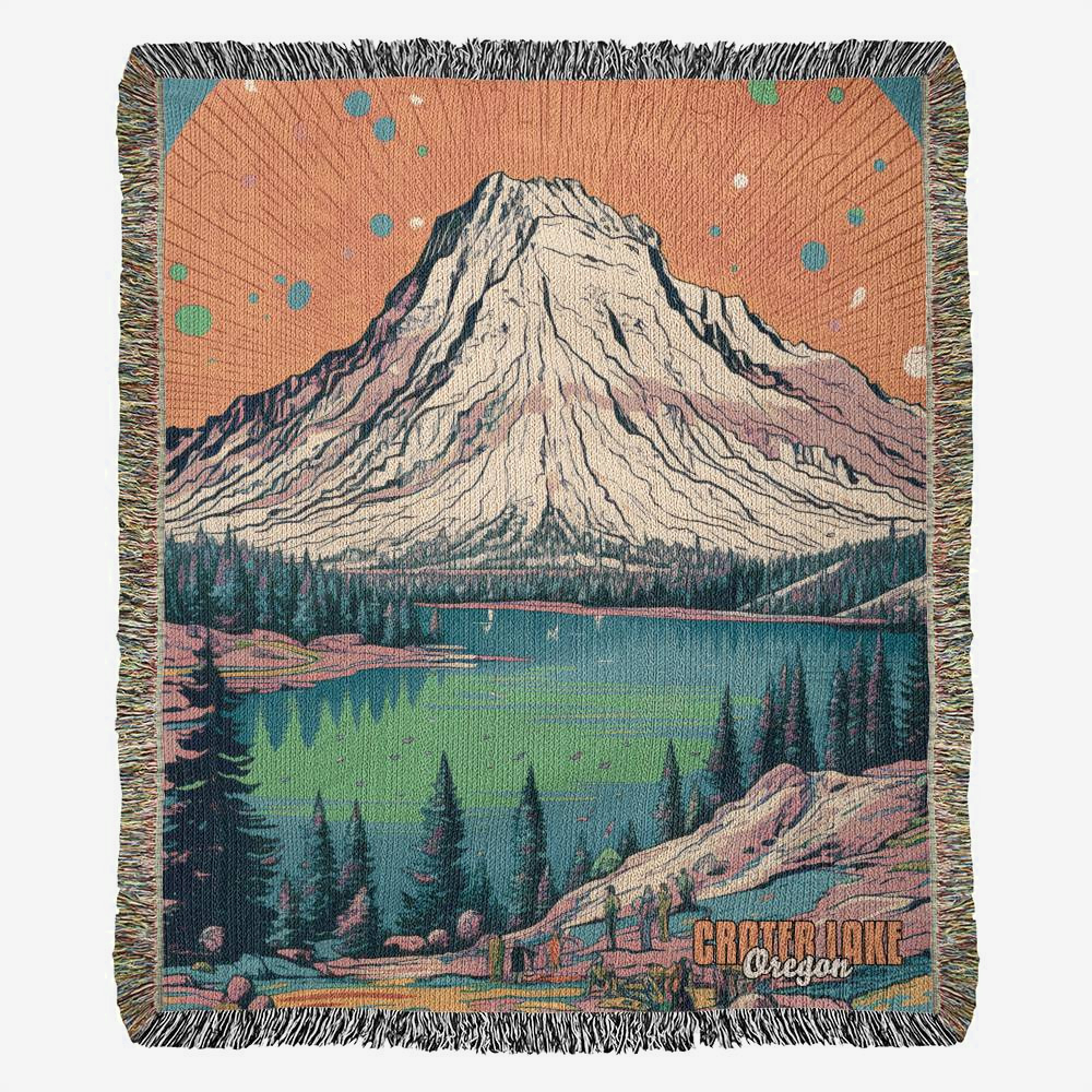 Woven Throw Blanket (Crater Lake, Oregon)