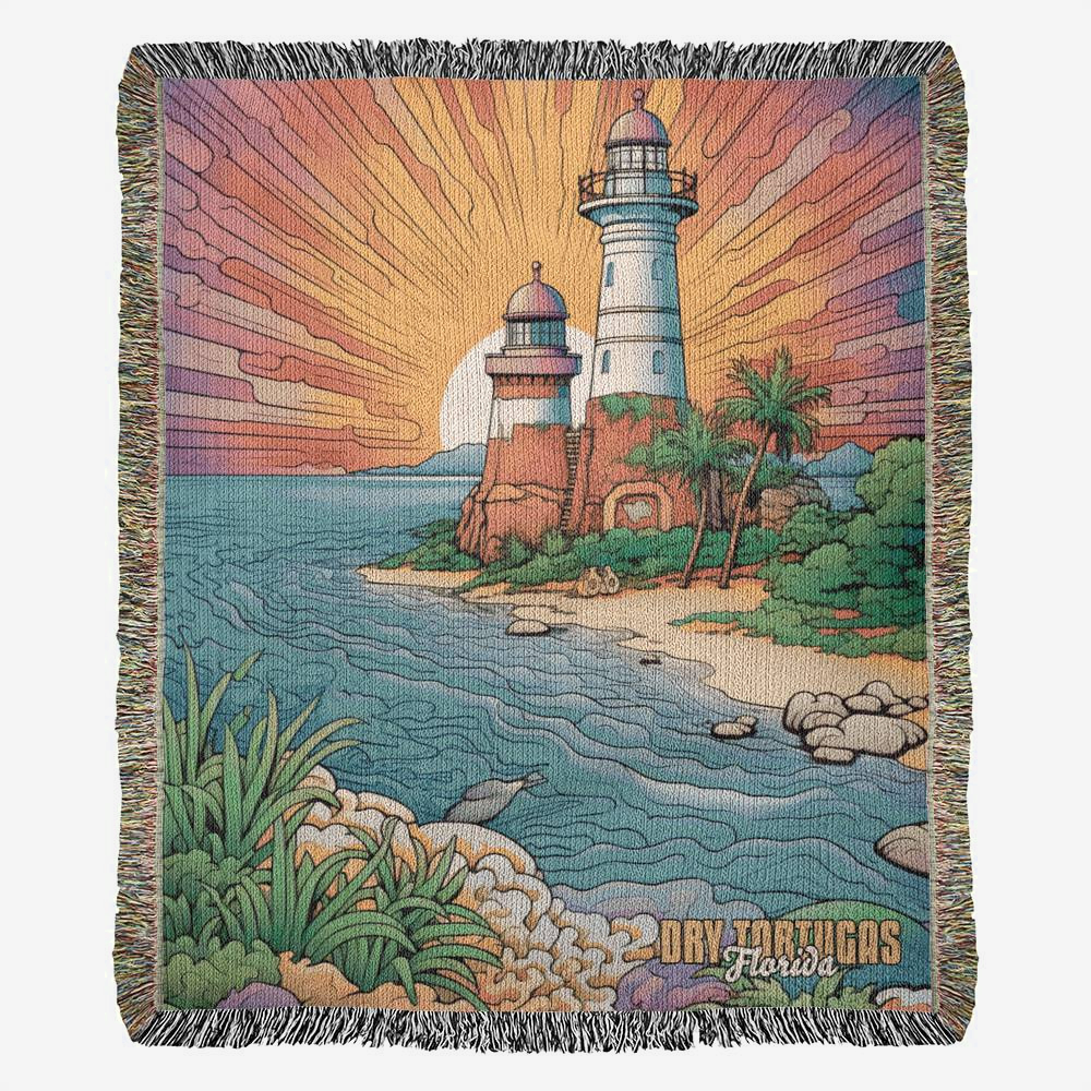 Woven Throw Blanket (Dry Tortugas, Florida)