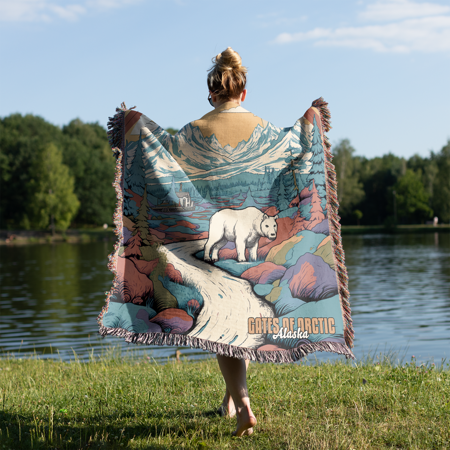 Woven Throw Blanket (Gates of Arctic, Alaska)