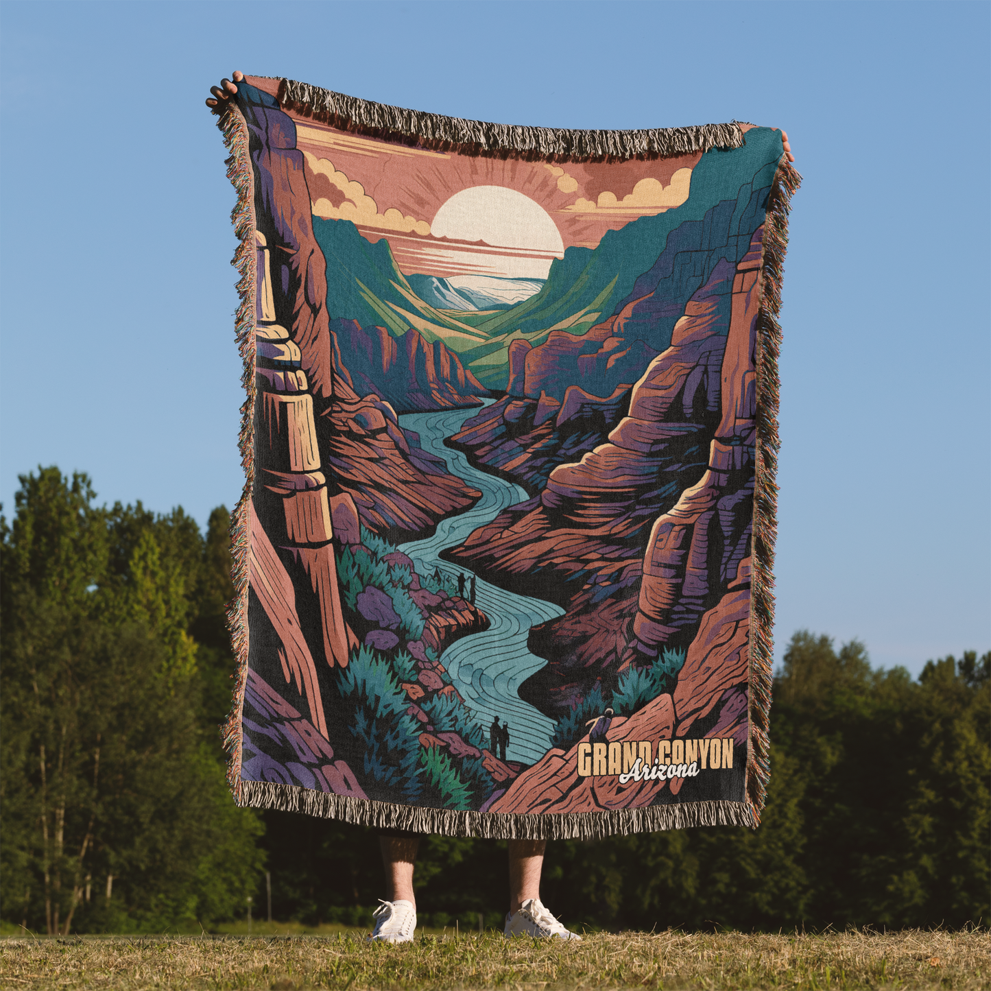 Woven Throw Blanket (Grand Canyon, Arizona)
