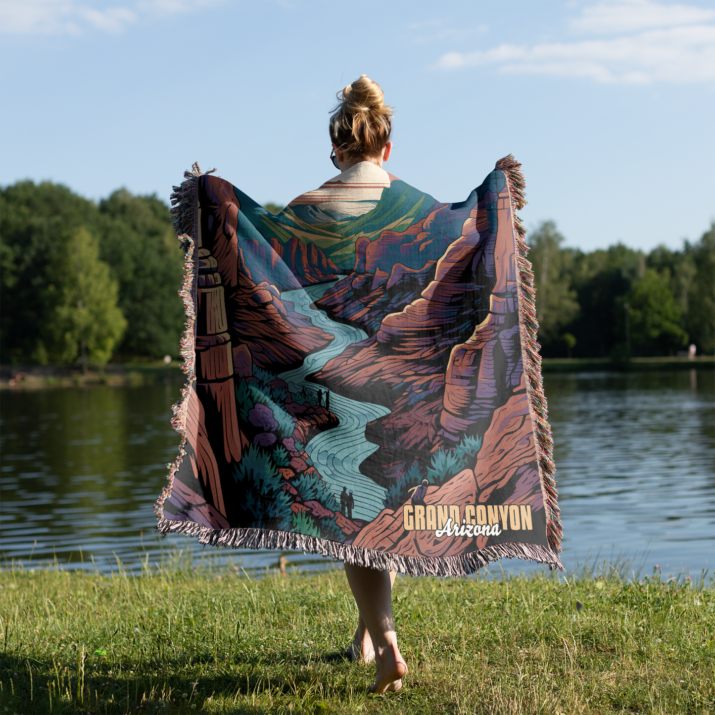 Woven Throw Blanket (Grand Canyon, Arizona)