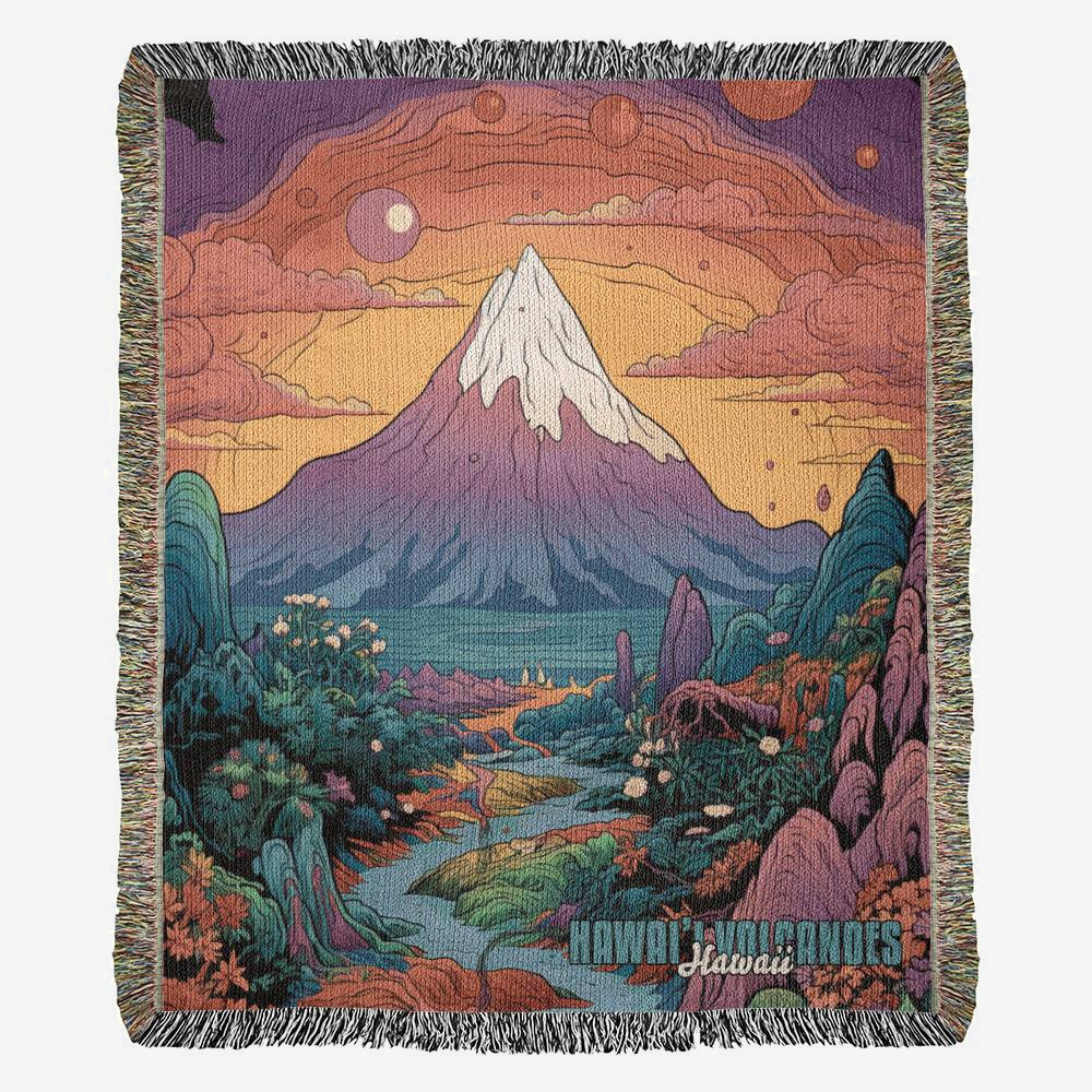 Woven Throw Blanket (Hawai'i Volcanoes, Hawaii)