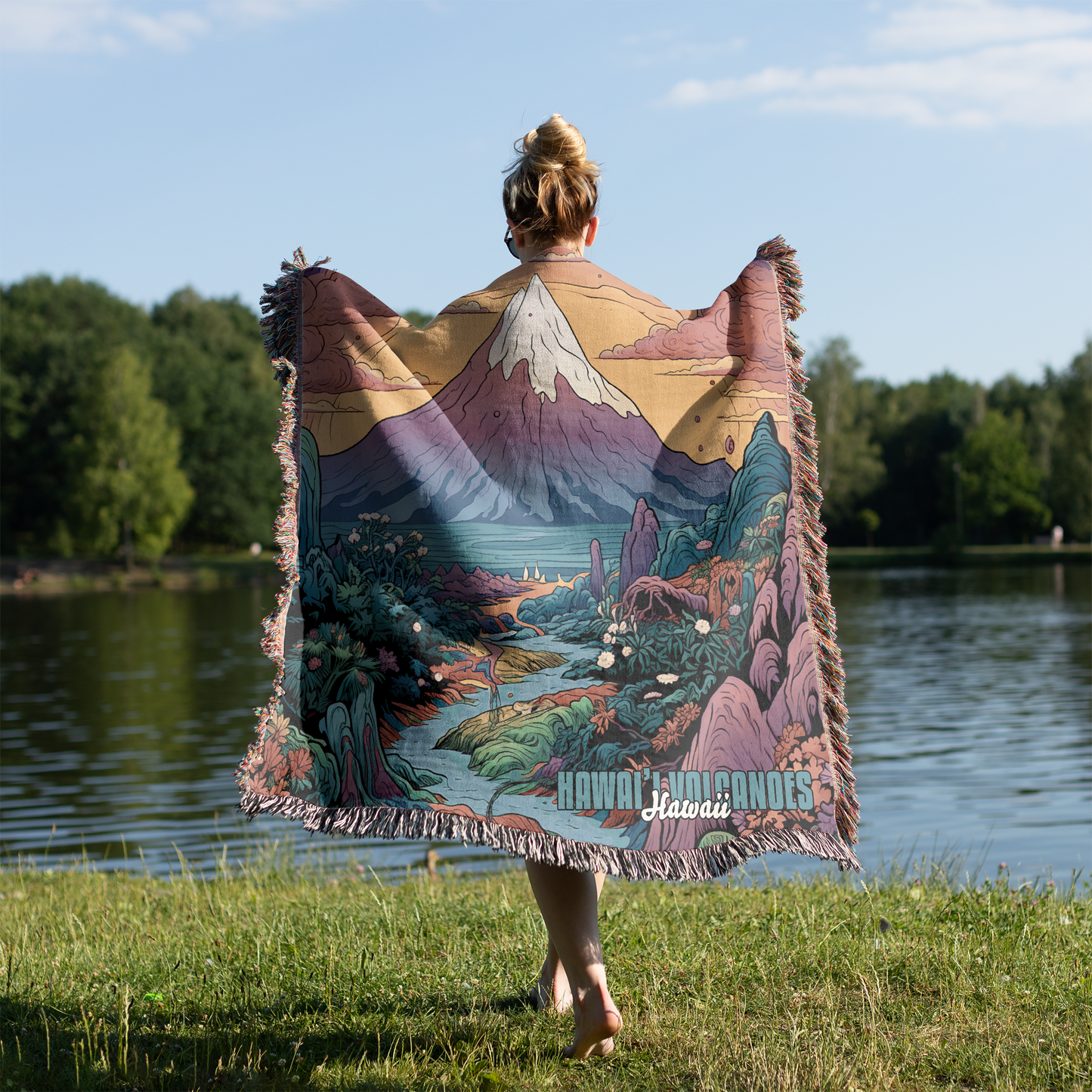 Woven Throw Blanket (Hawai'i Volcanoes, Hawaii)