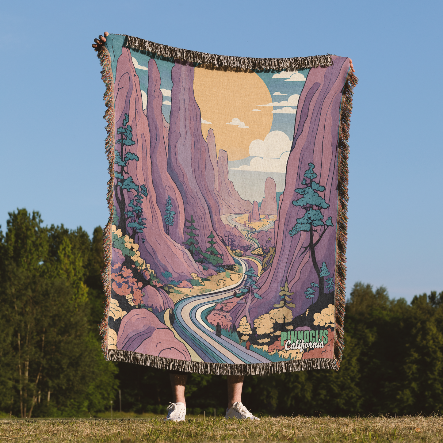 Woven Throw Blanket (Pinnacles, California)