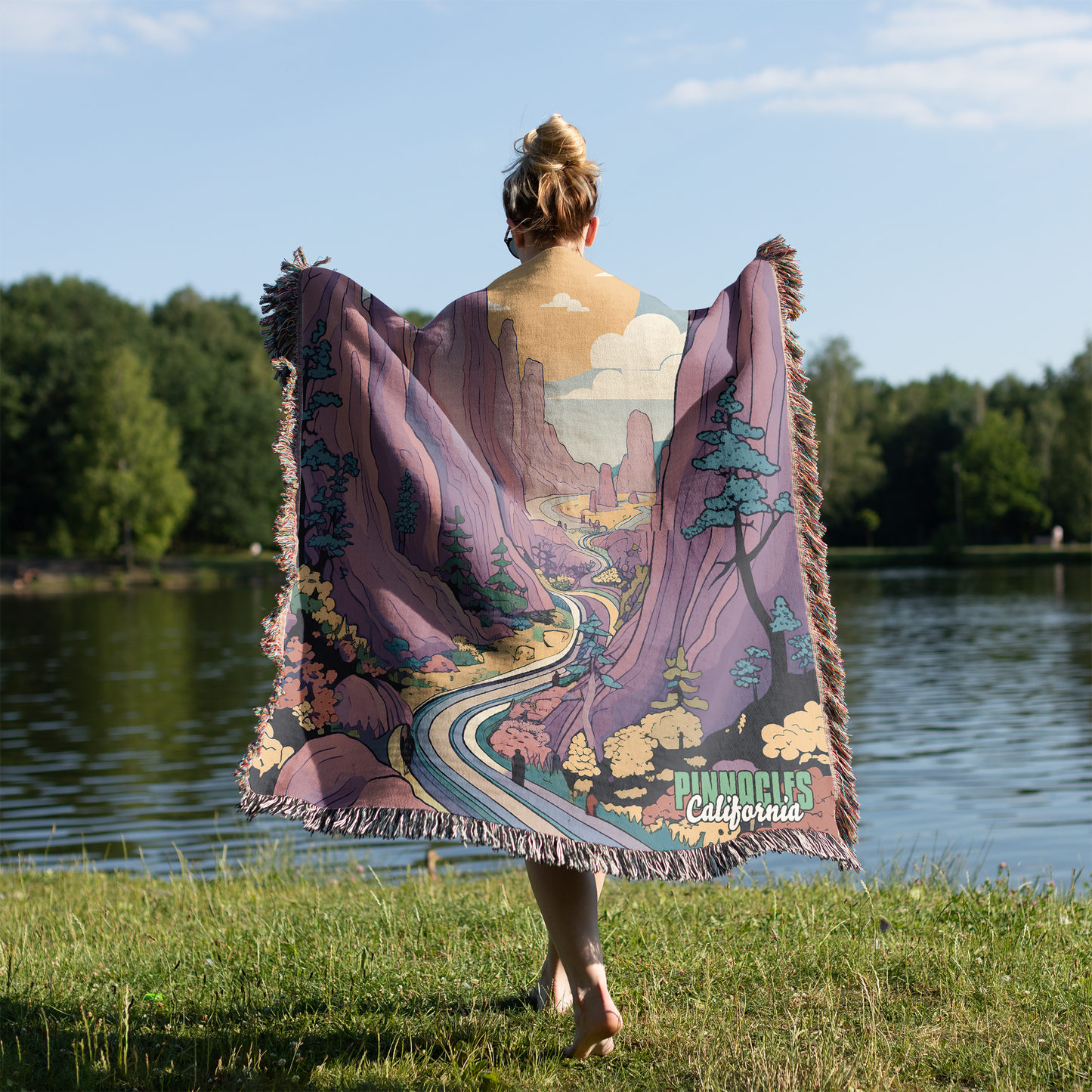 Woven Throw Blanket (Pinnacles, California)