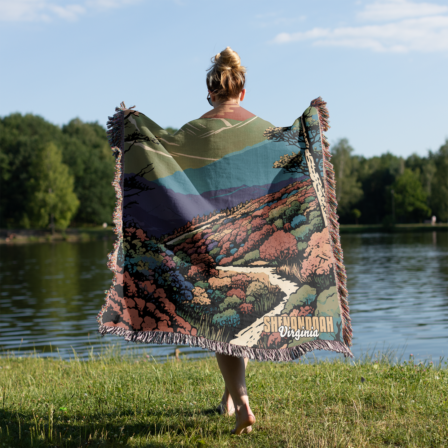 Woven Throw Blanket (Shenandoah, Virginia)