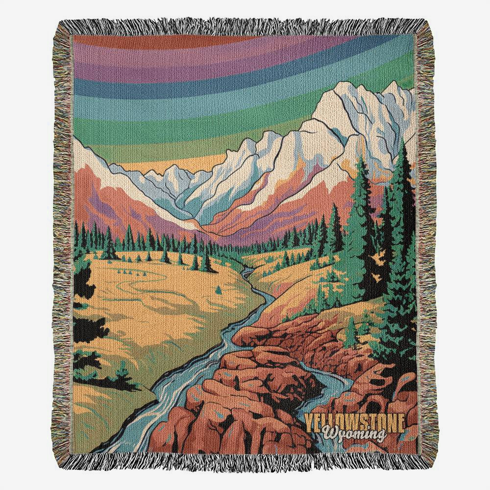 Woven Throw Blanket (Yellowstone, Wyoming)