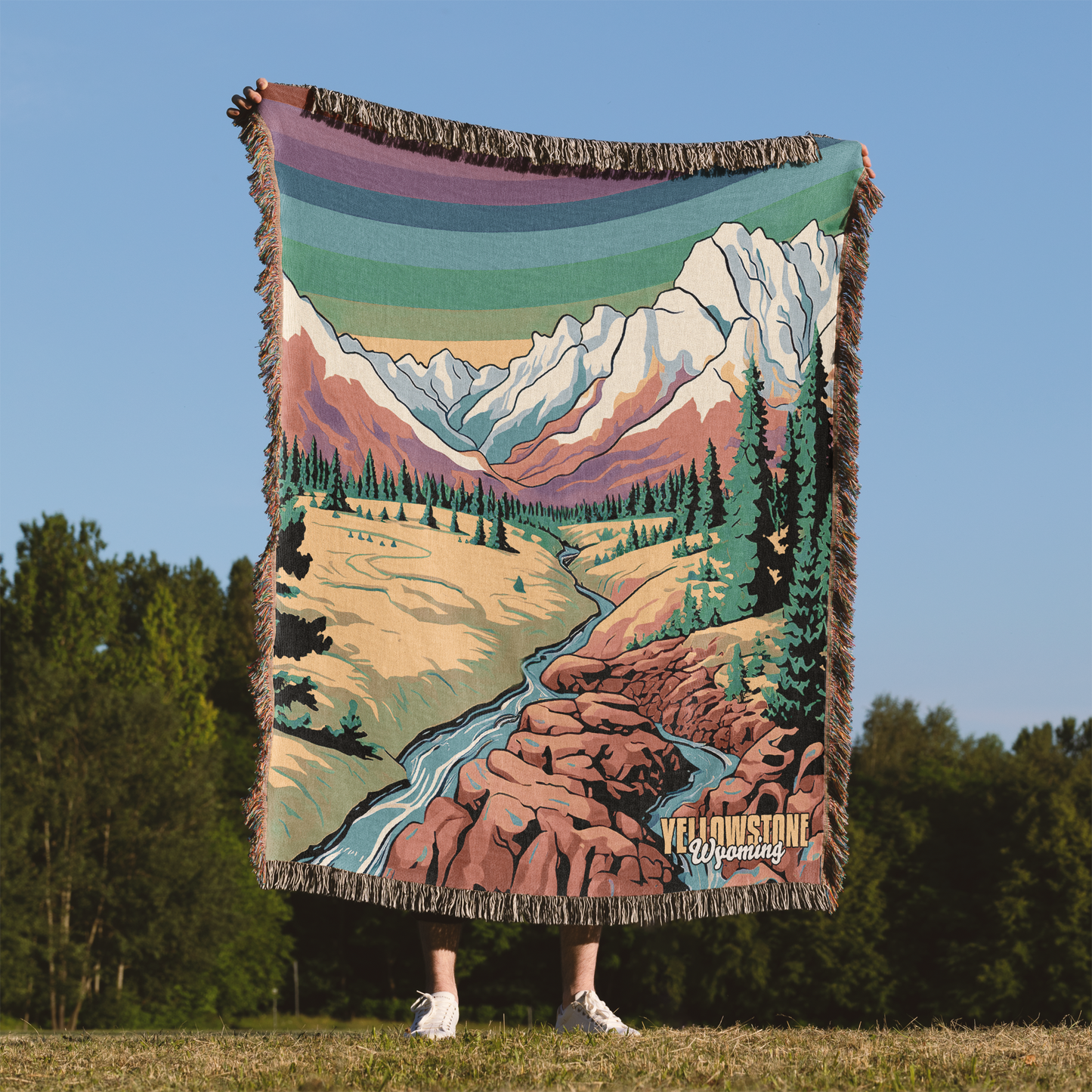 Woven Throw Blanket (Yellowstone, Wyoming)