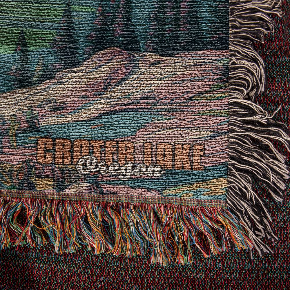 Woven Throw Blanket (Crater Lake, Oregon)