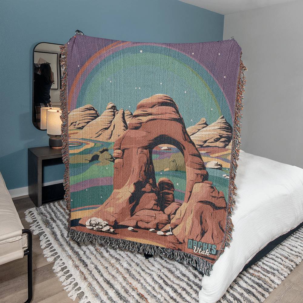 Woven Throw Blanket (Arches, Utah)