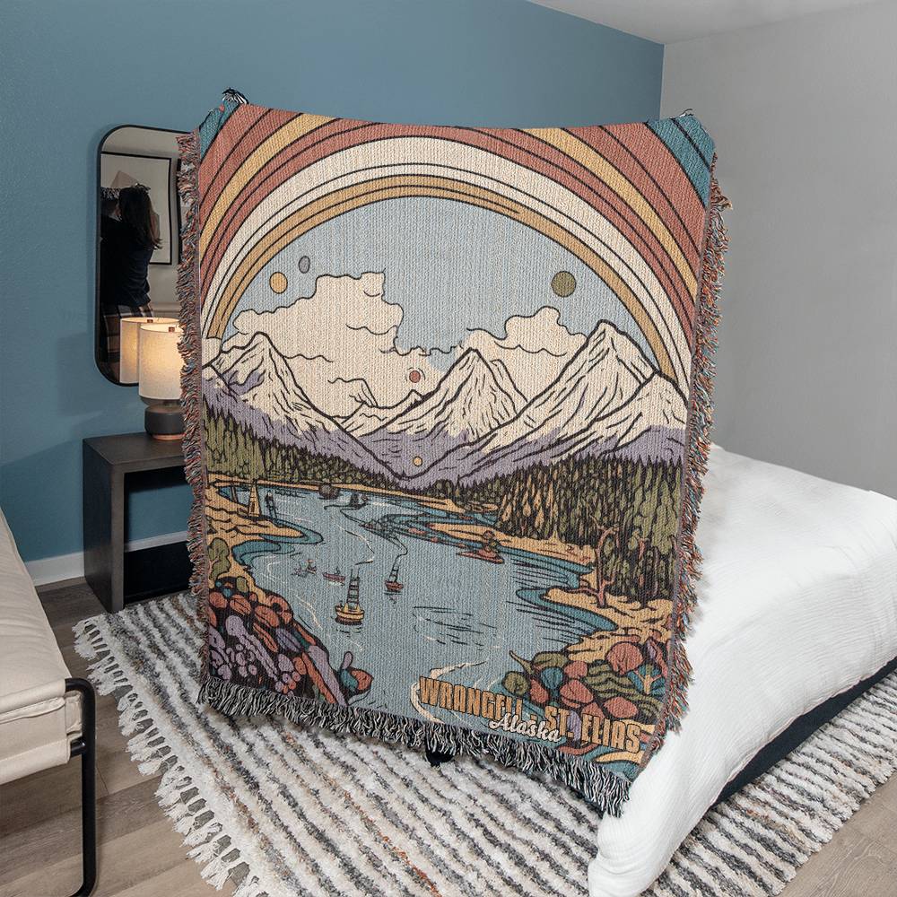 Woven Throw Blanket (Wrangell-St. Elias, Alaska)