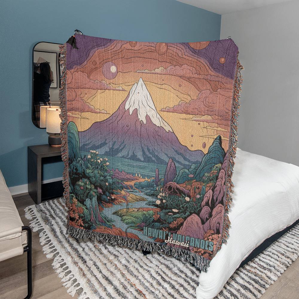 Woven Throw Blanket (Hawai'i Volcanoes, Hawaii)