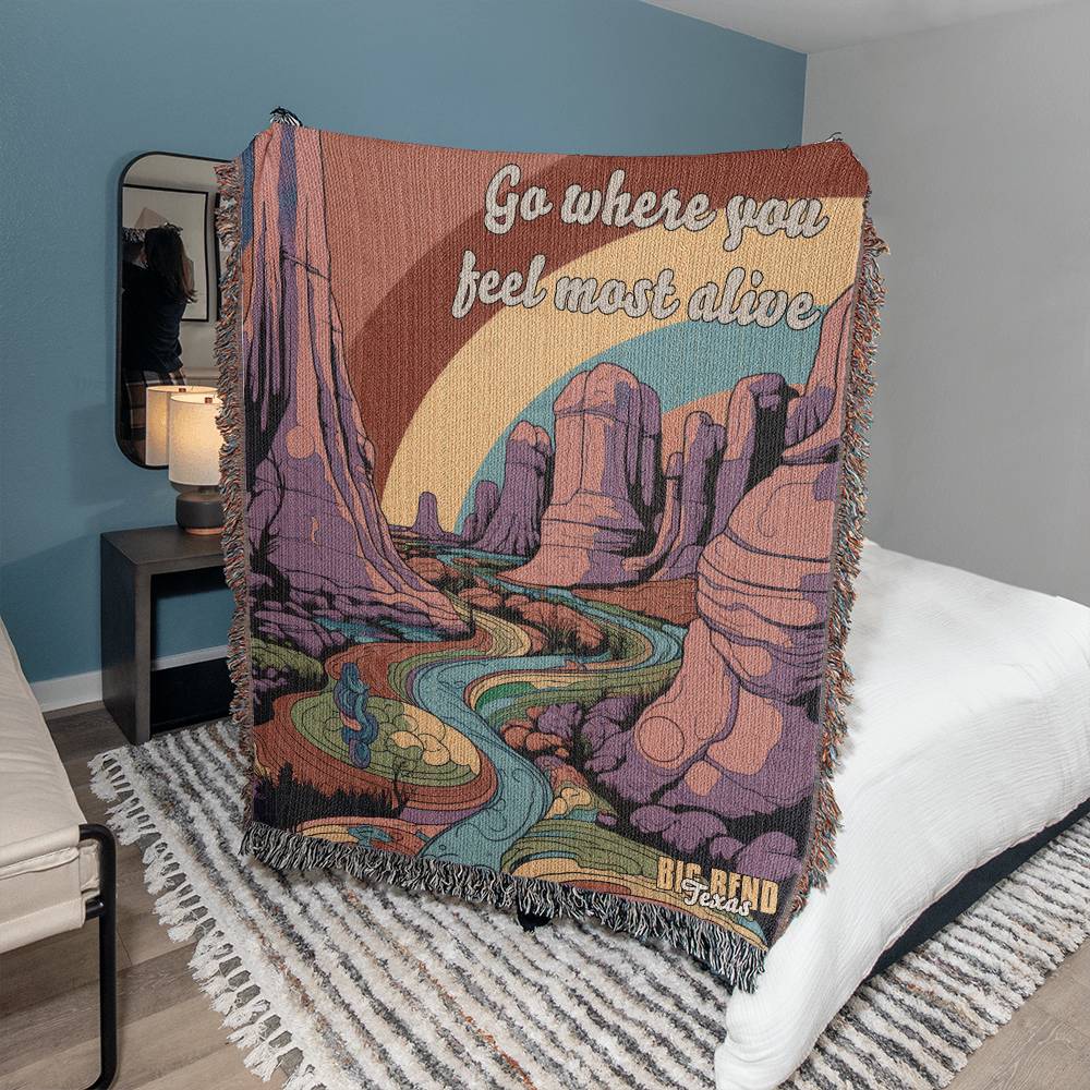 Woven Throw Blanket (Big Bend, Texas)