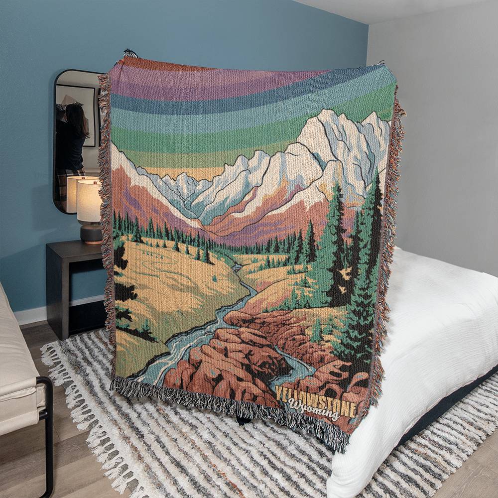 Woven Throw Blanket (Yellowstone, Wyoming)