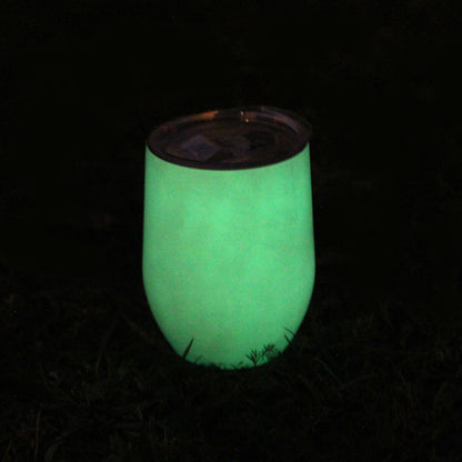 Glow-in-the-Dark White Tumbler (12oz - Green Glow)