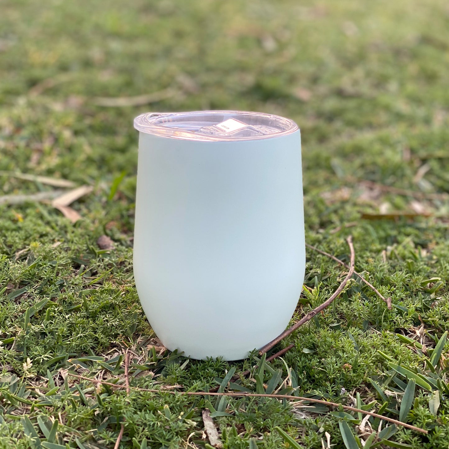 Glow-in-the-Dark White Tumbler (12oz - Green Glow)