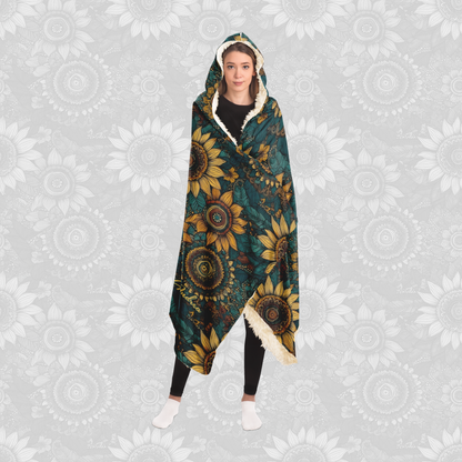 Hooded Blanket (Sunflowers)