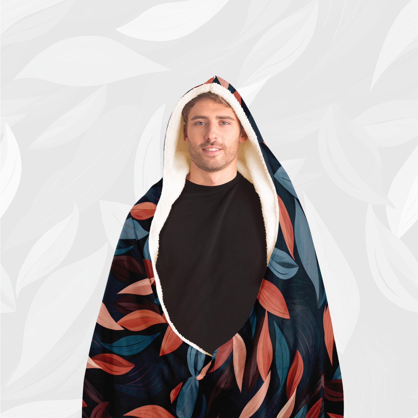 Hooded Blanket (Vivid Leaves)