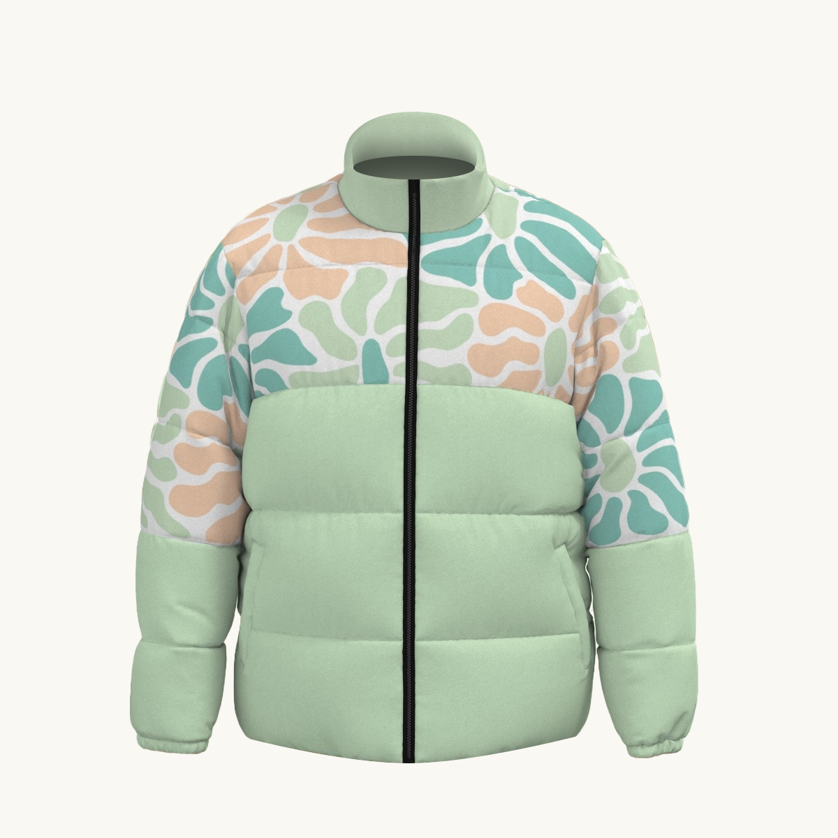 Puffer Jacket (Matisse Style - Floral Green)