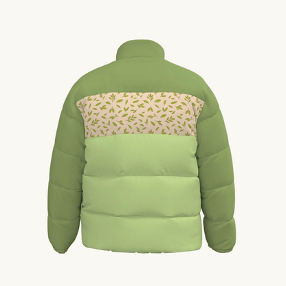 Puffer Jacket (Retro Leaves - Green)