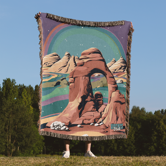 Woven Throw Blanket (Arches, Utah)