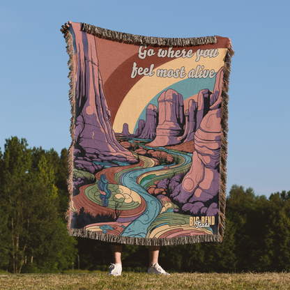 Woven Throw Blanket (Big Bend, Texas)