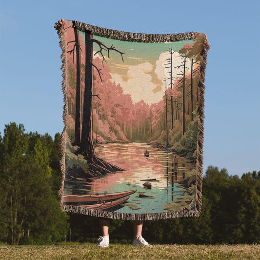Woven Throw Blanket (Congaree, South Carolina)
