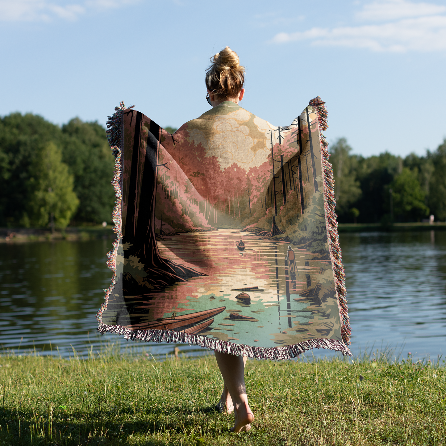 Woven Throw Blanket (Congaree, South Carolina)