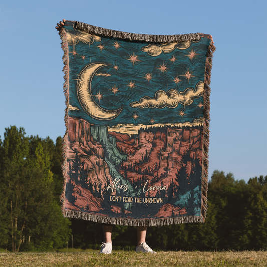 Woven Throw Blanket (Don't Fear The Unknown)