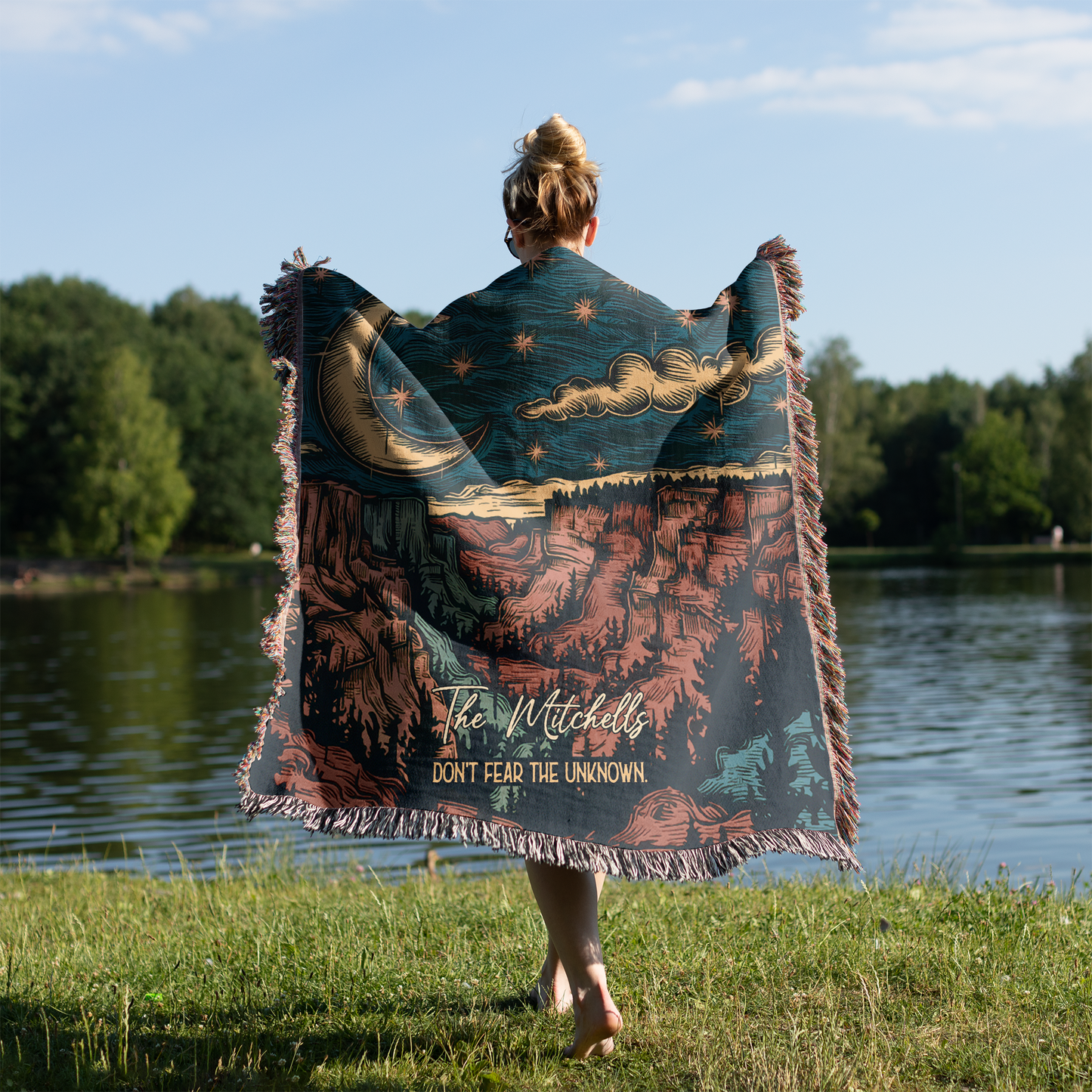 Woven Throw Blanket (Don't Fear The Unknown)