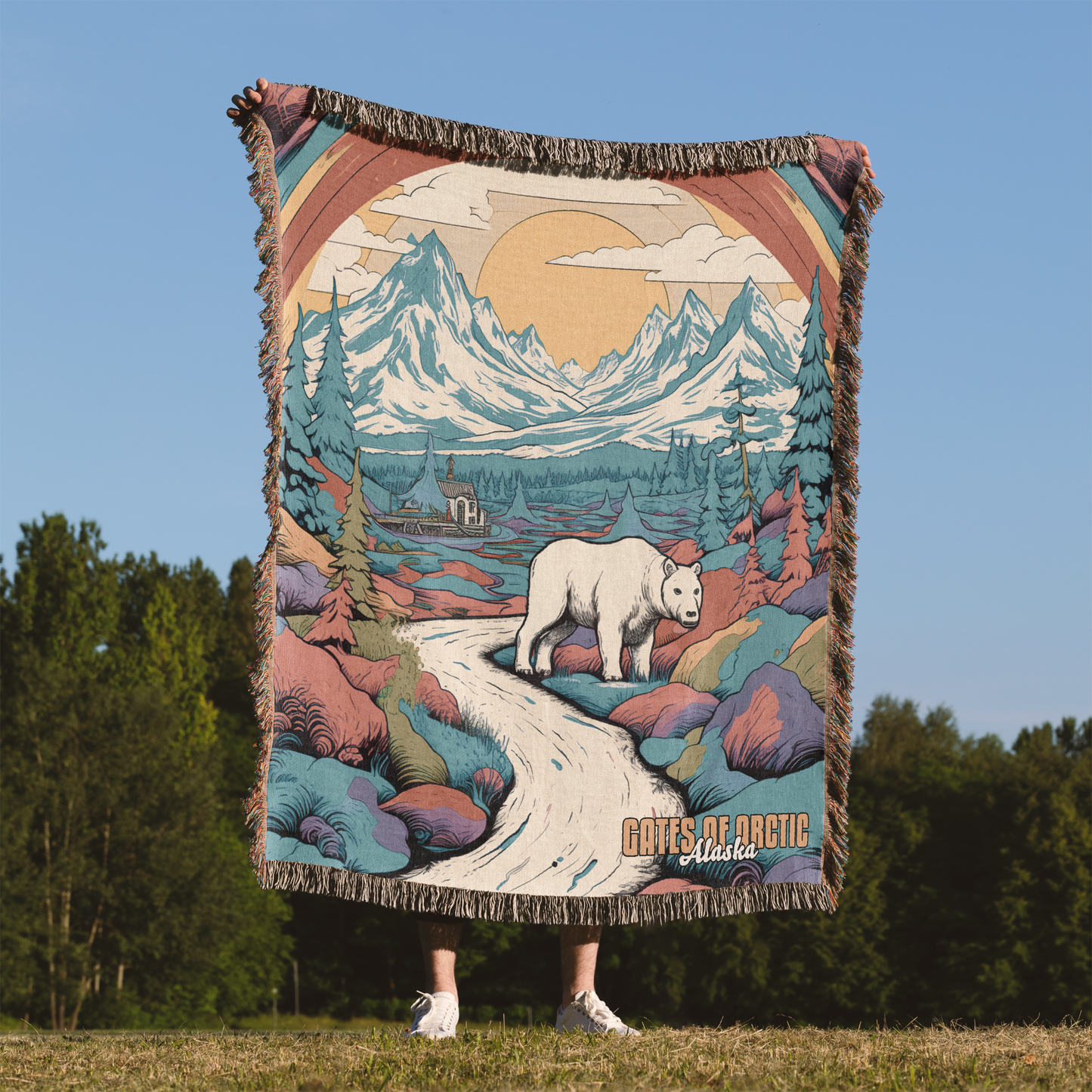 Woven Throw Blanket (Gates of Arctic, Alaska)