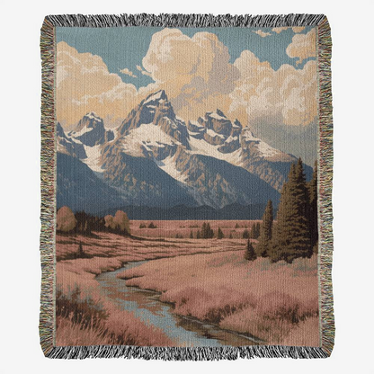 Woven Throw Blanket (Grand Teton, Wyoming)