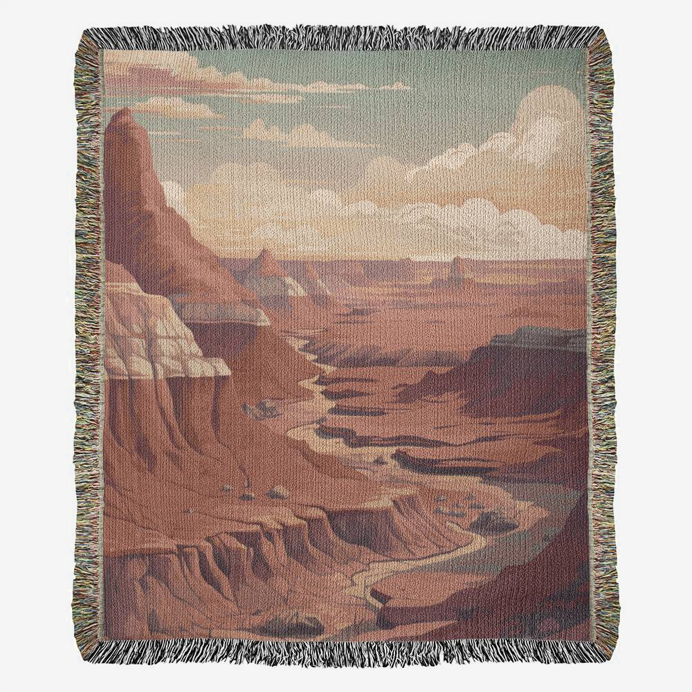 Woven Throw Blanket (Petrified Forest, Arizona)