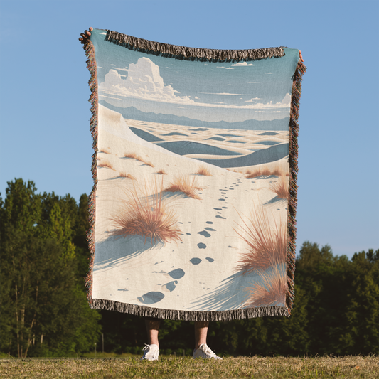 Woven Throw Blanket (White Sands, New Mexico)