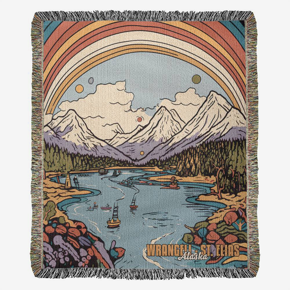 Woven Throw Blanket (Wrangell-St. Elias, Alaska)